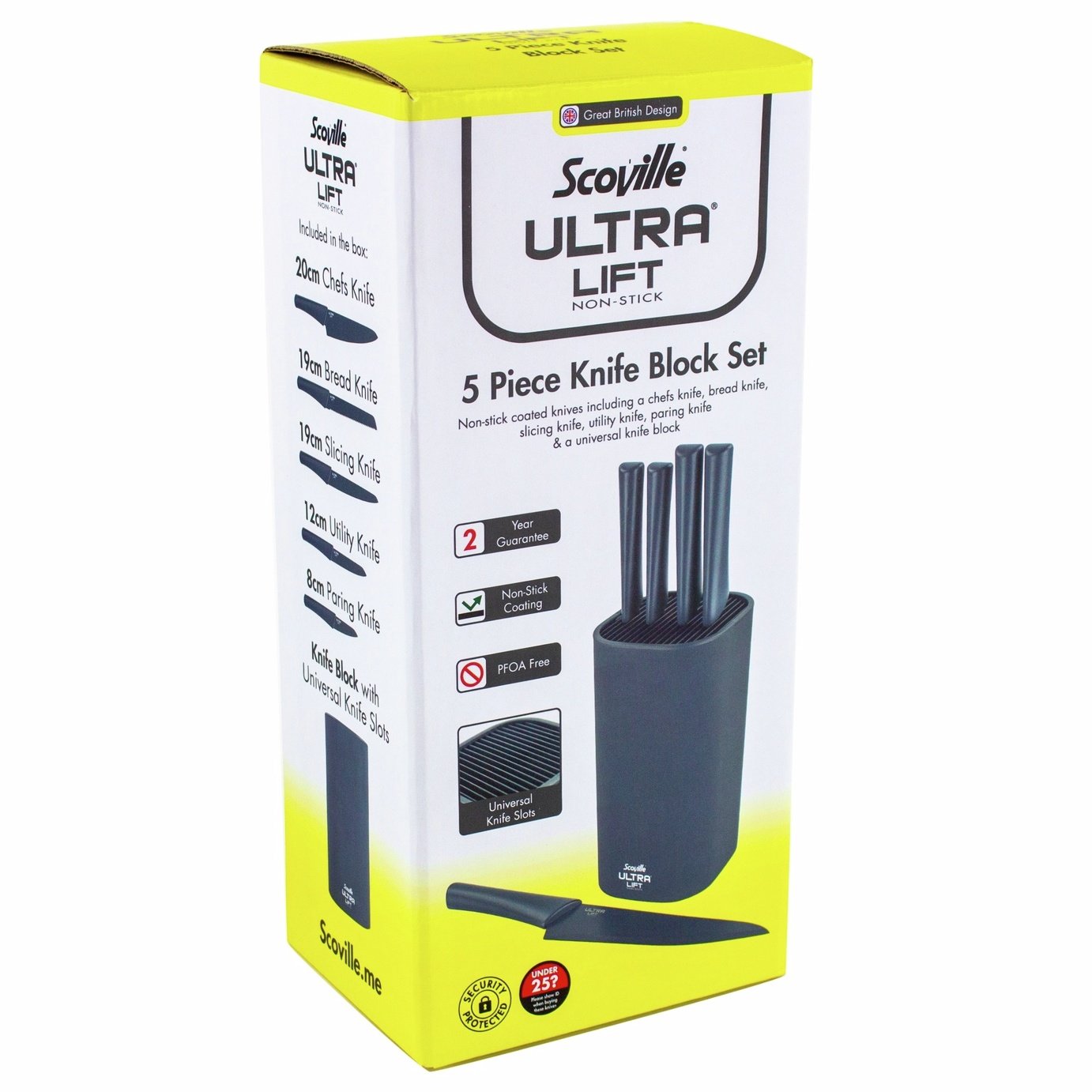 Scoville Ultra Lift 5 Piece Knife Block Set - Dark Blue