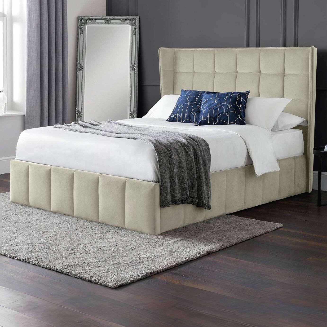 Julian Bowen Gatsby Velvet End Lift Ottoman Bed