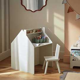 CuddleCo Kids Play House Activity Desk with Easel and Chair - Pebble