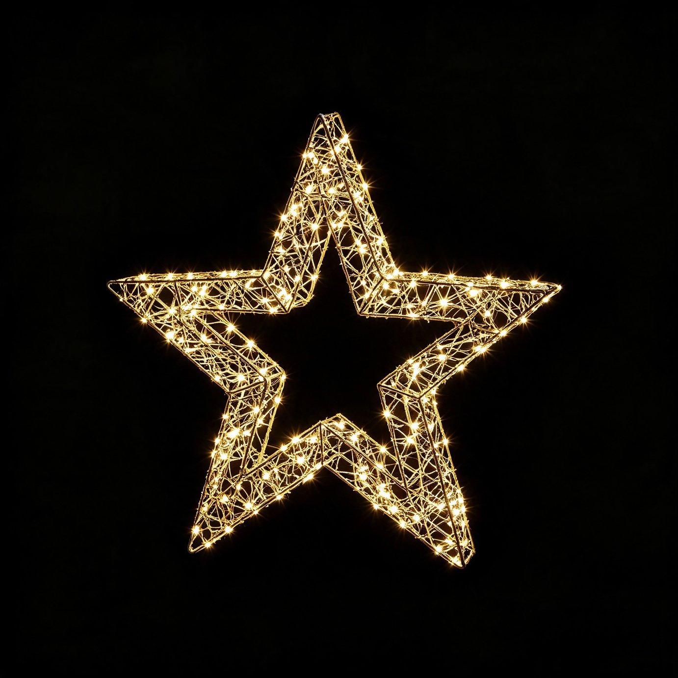 Premier Decorations Prelit Christmas Golden Elegance Twist Star Decoration