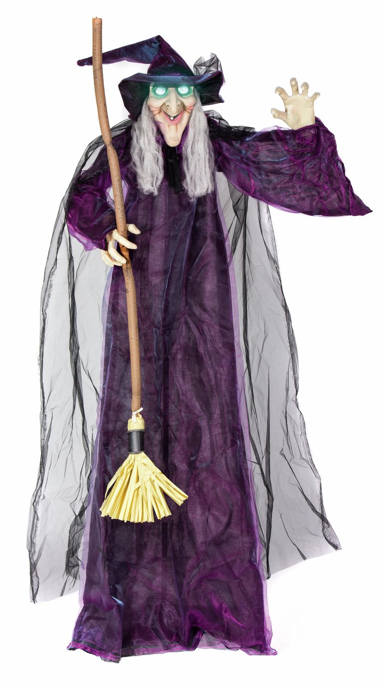Premier Decorations Prelit Halloween Animated Hanging Witch Decoration
