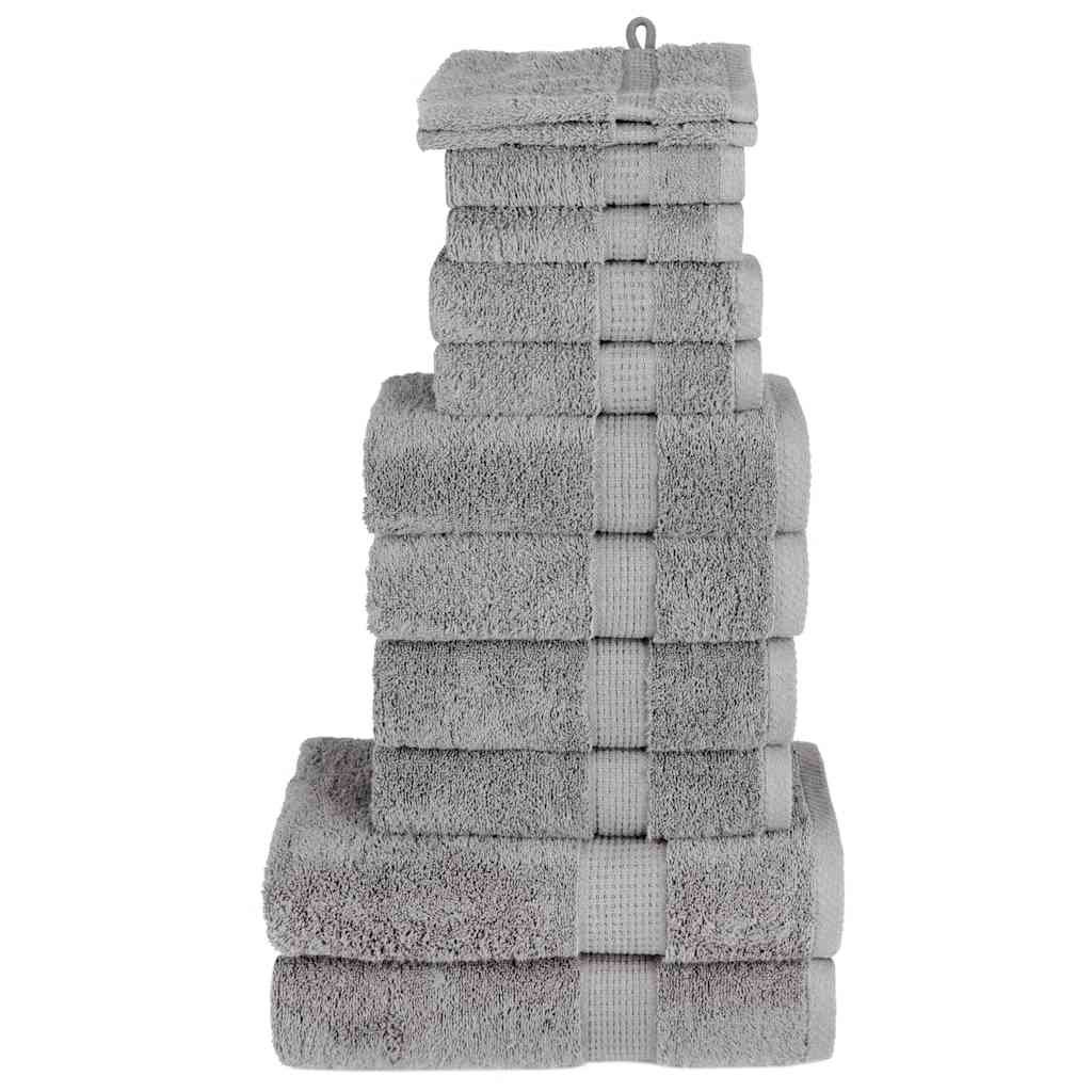 Walplus Pack of 12 Cotton Towel Set - Grey
