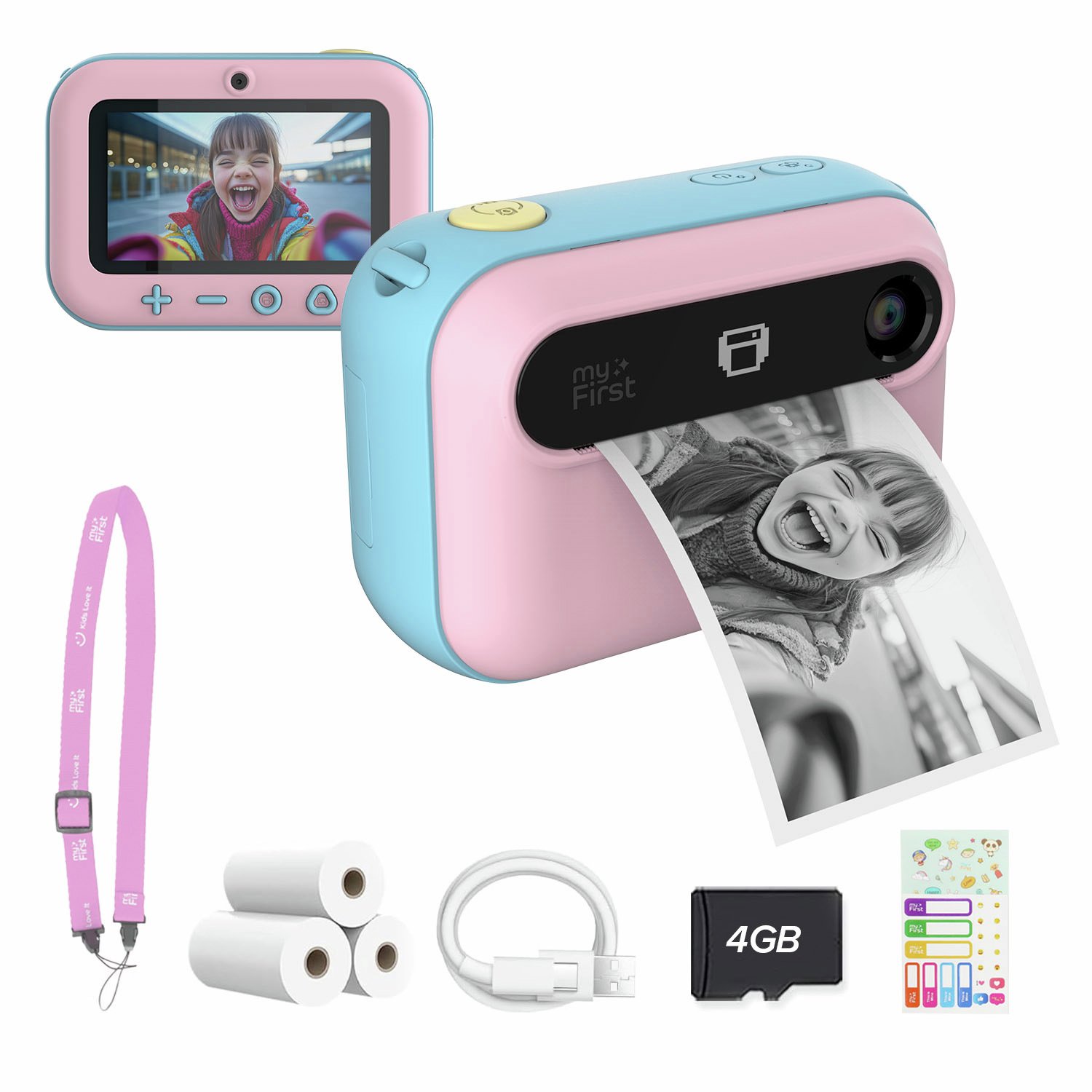 myFirst Insta 20 Kids Camera Bundle Set - Cotton Candy Mix