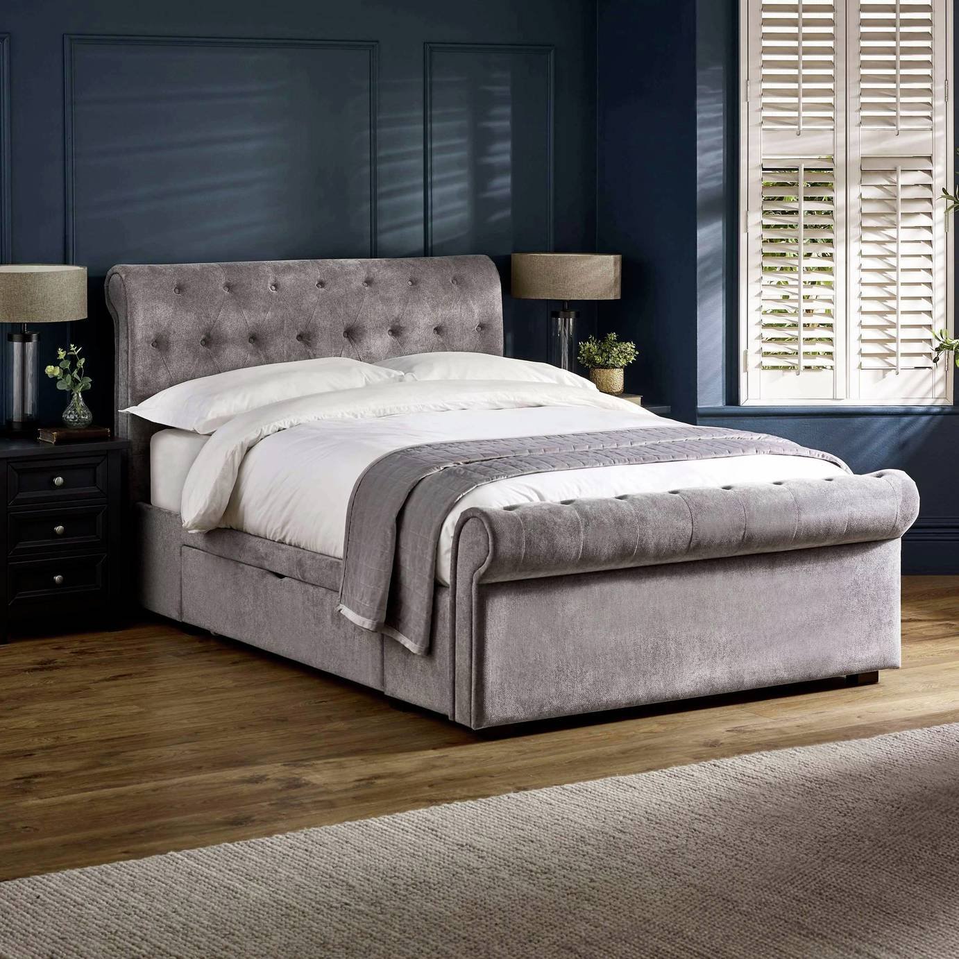 Julian Bowen Ravello Double Bedframe - Grey