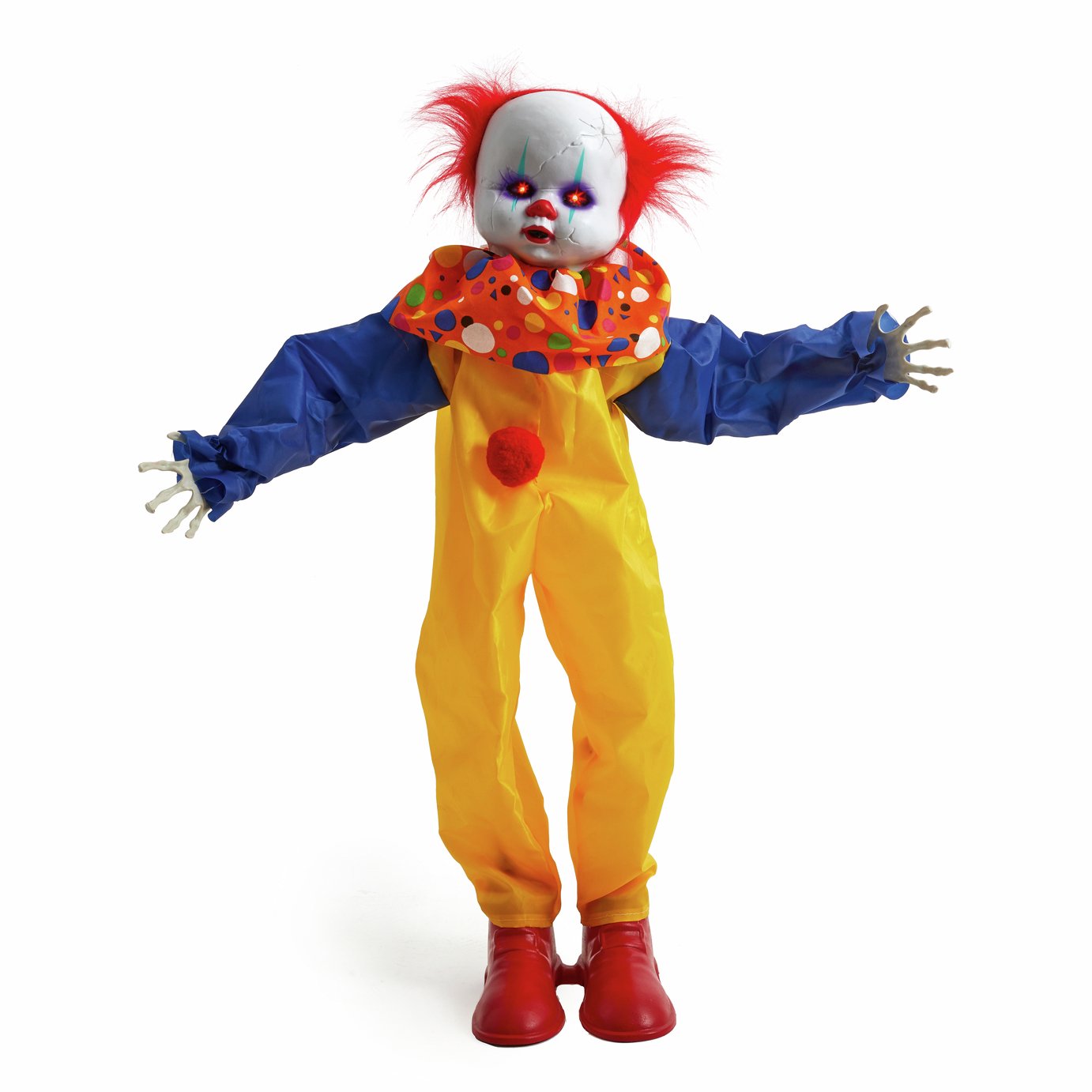 Premier Decorations Prelit Halloween Animated Standing Clown Decoration