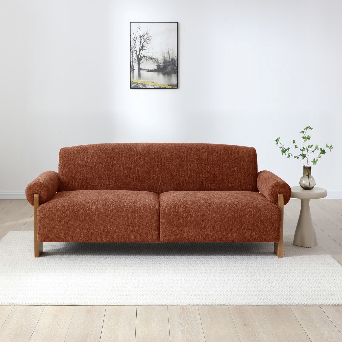 Kyoto Mitch Small Double Fabric Clic Clac Sofa Bed - Orange