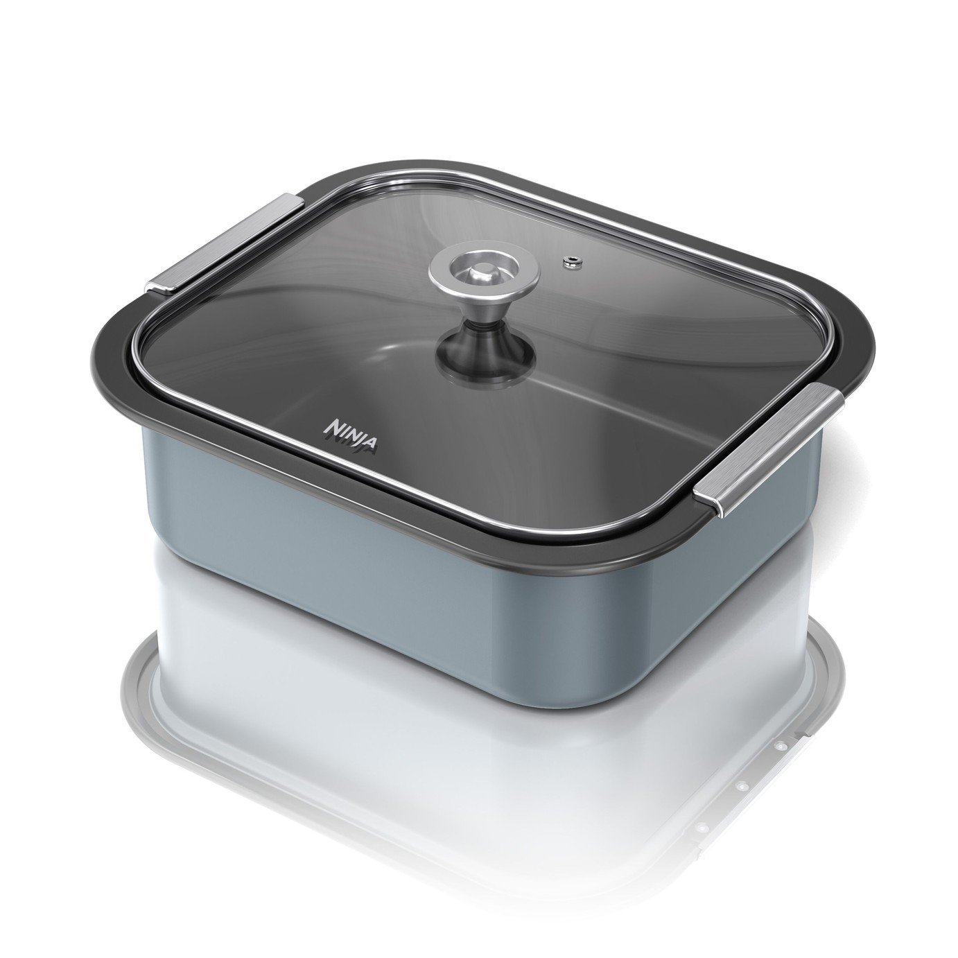 Ninja Dutch Over Grey Aluminium 31x13cm Casserole Dish with Glass Lid