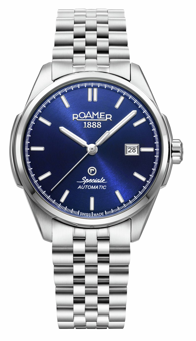 Roamer Men's Blue Dial Silver Stainless Steel Bracelet Watch