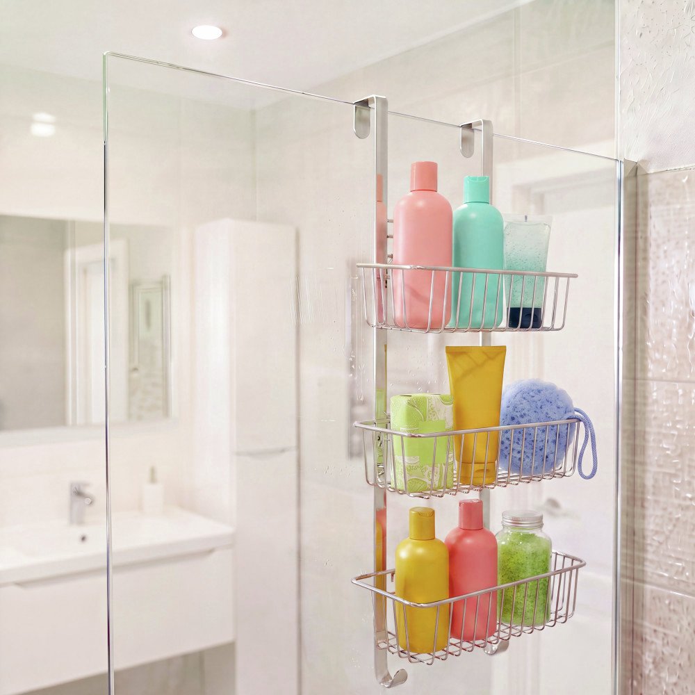 Beldray Antirust 3 Tier Metal Hanging Shower Caddy - Chrome