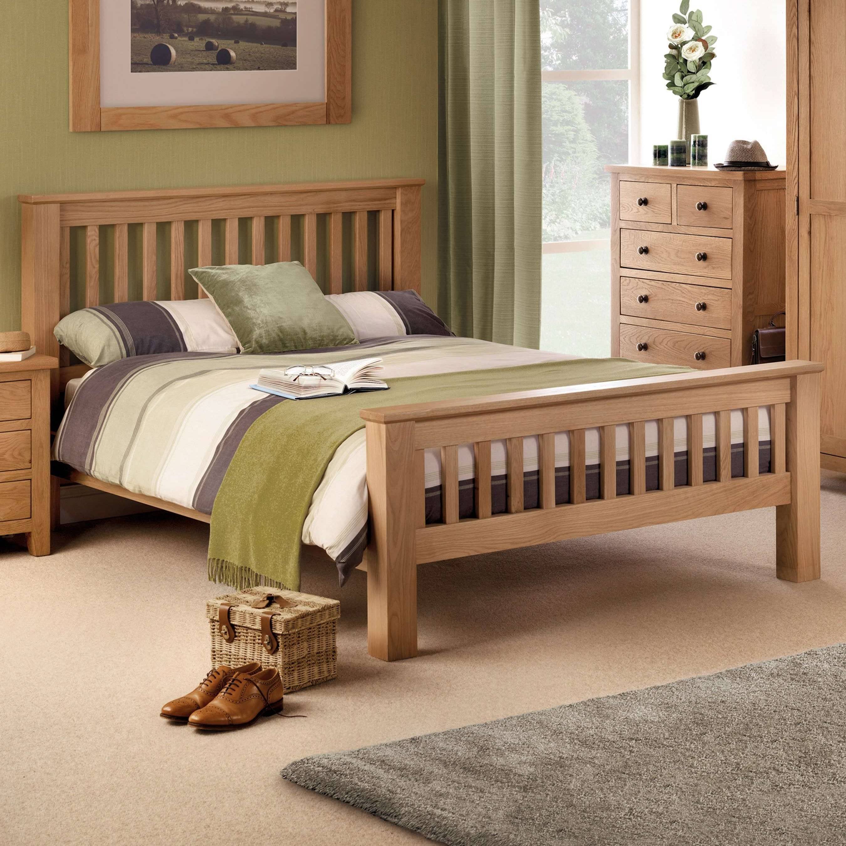 Julian Bowen Amsterdam HFE Superking Bedframe - Light Oak