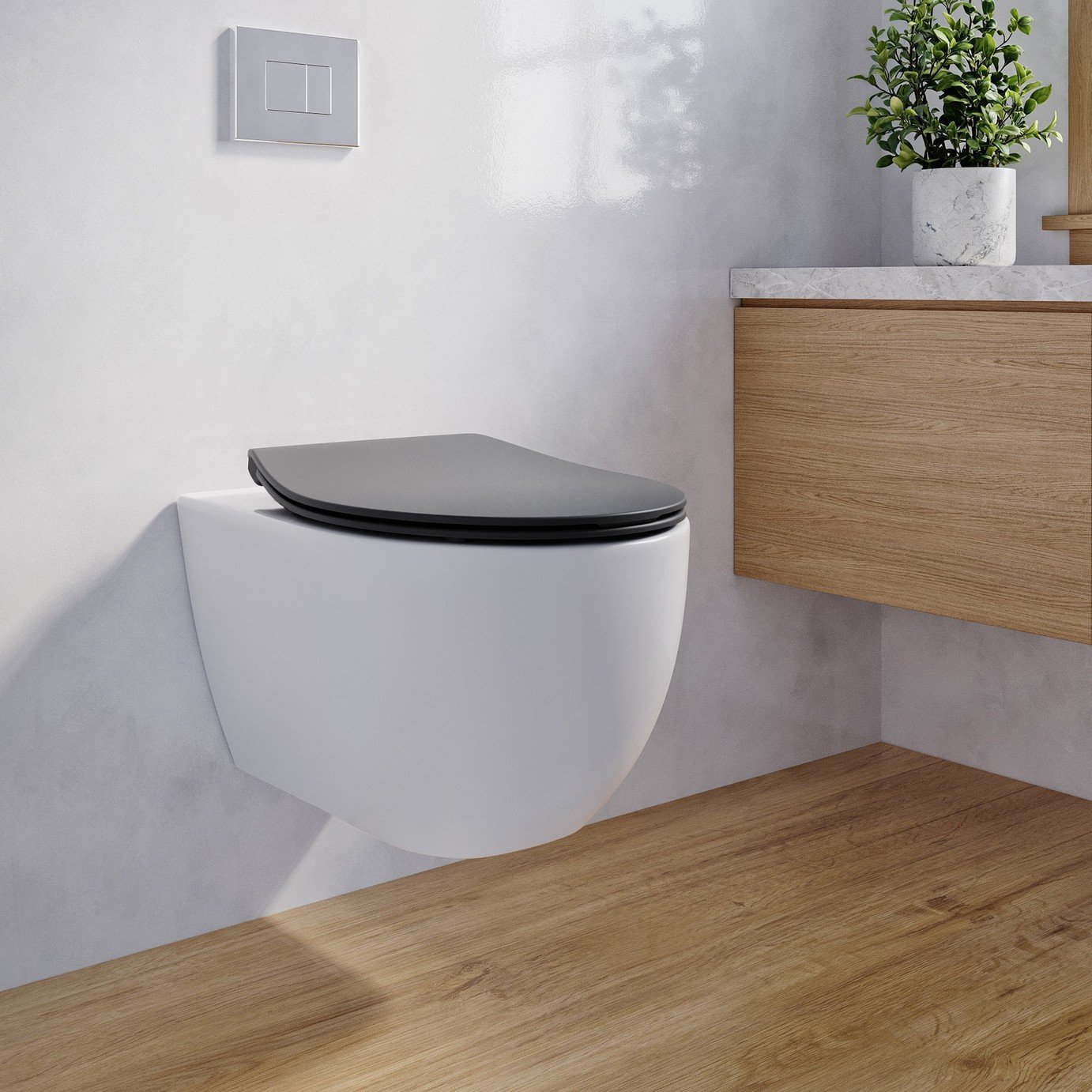Bemis Click and Clean Toilet Seat - Black