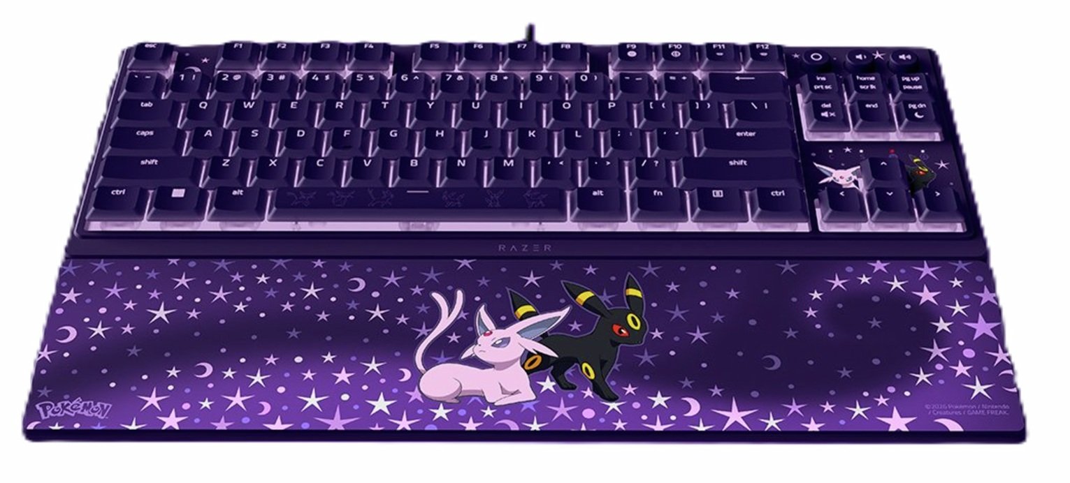 Razer Ornata V3 TKL Espeon & Umbreon Edition Wired Gaming Keyboard - purple