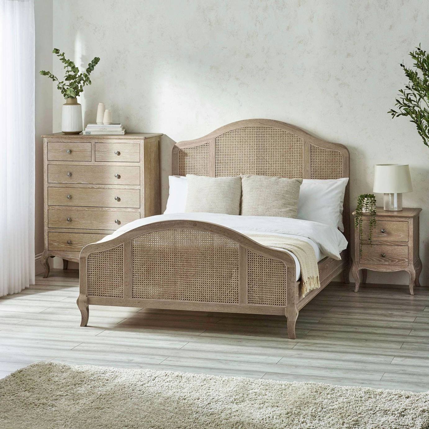 Julian Bowen Fleur Rattan Kingsize Rattan Bedframe - Brown