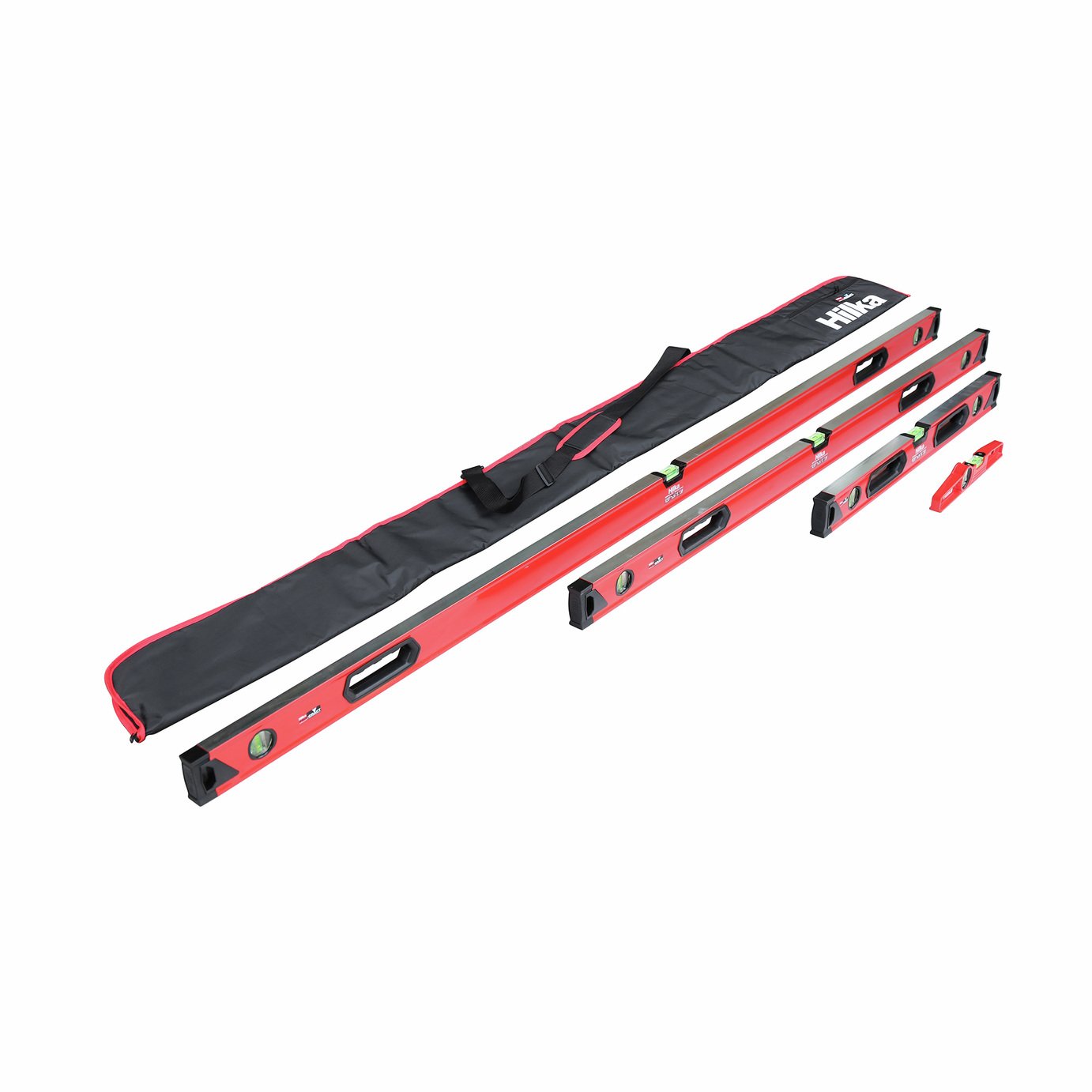 Hilka Levelling 4 Pieces Spirit Level Set