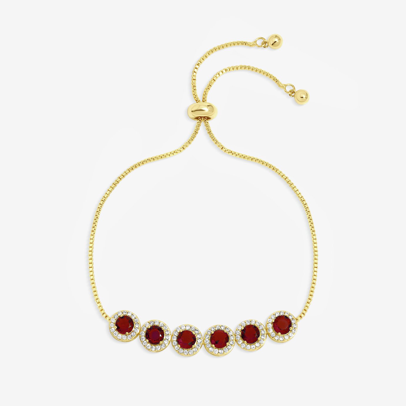 Jon Richard Gold Plated Red Toggle Bracelet