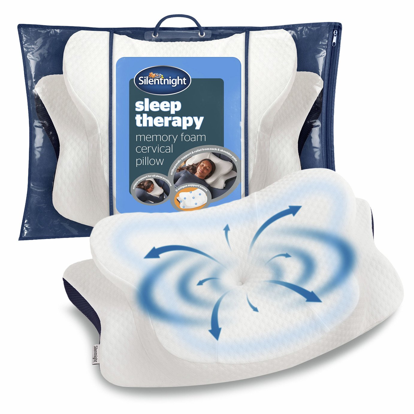 Silentnight Sleep Therapy Memory Foam Cervical Medium Pillow