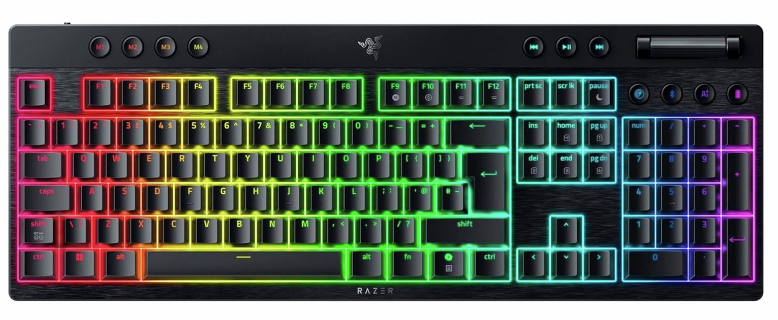 Razer BlackWidow V4 Low-Profile TKL Wireless Gaming Keyboard - Black