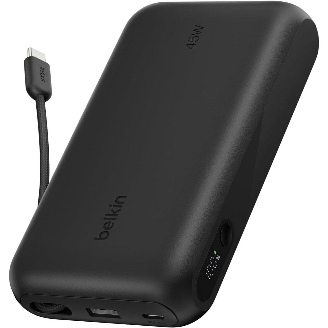 Belkin UltraCharge 45W 20000mAh Portable Power Bank with USB-C Cable & Display