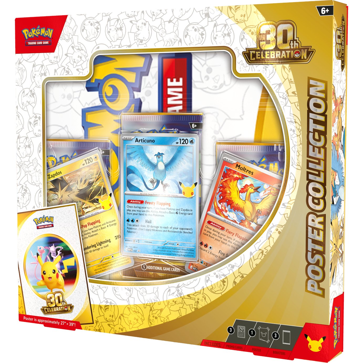 Pokémon 30th Celebration Poster Collection Booster Pack Trading Card