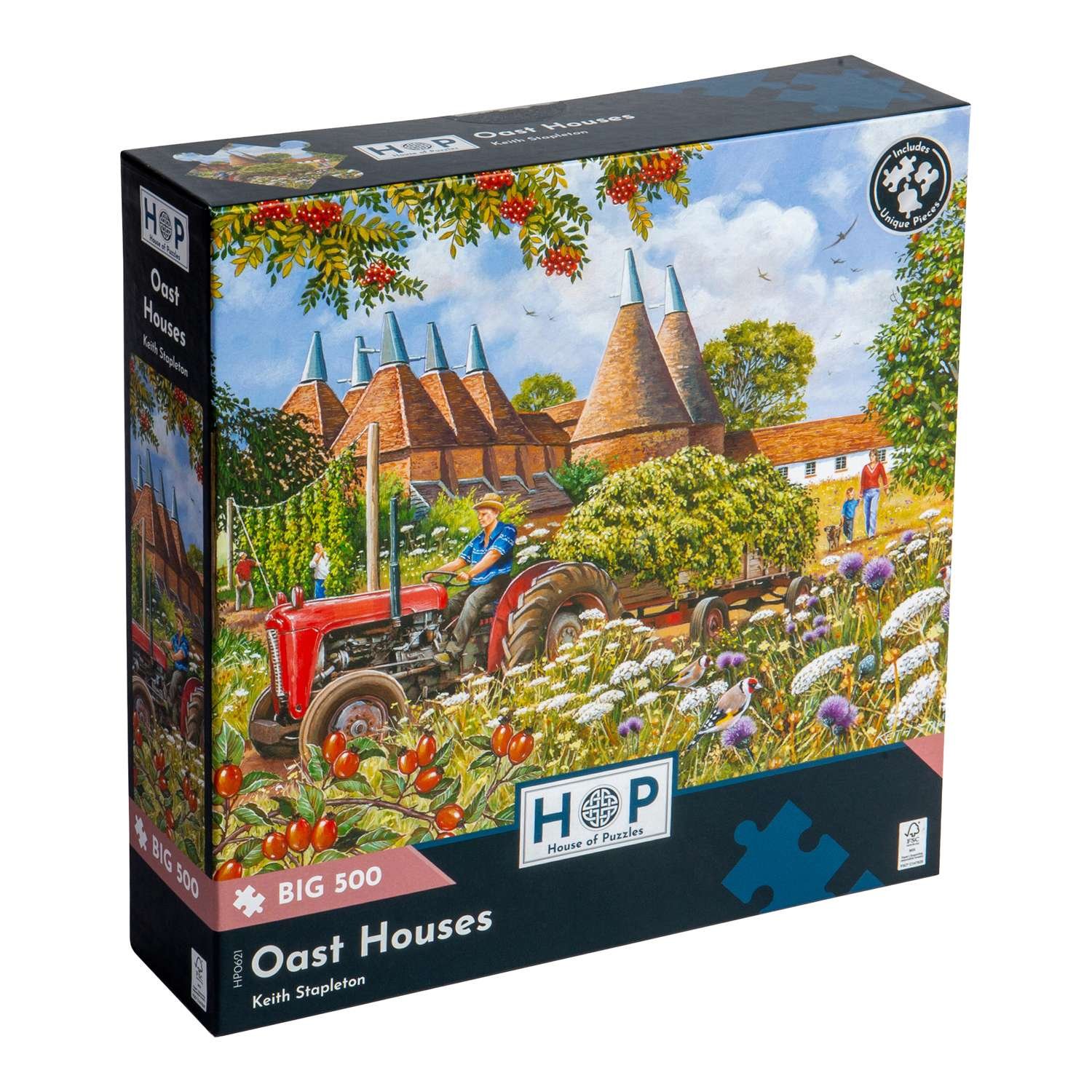 The House of Puzzles Oast Houses BIG 500 Piece Jigsaw Puzzle