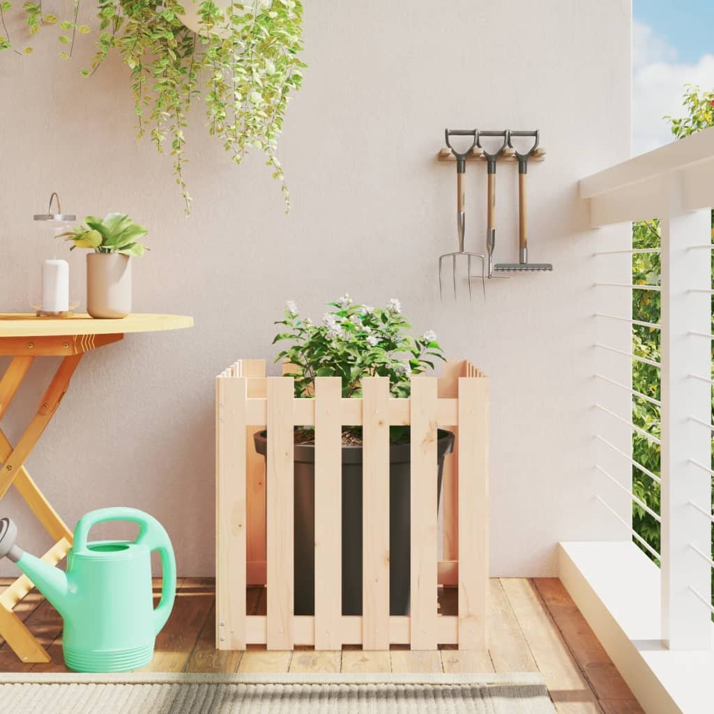 Walplus Wood Garden Planter - 60 x 60 x 60 cm