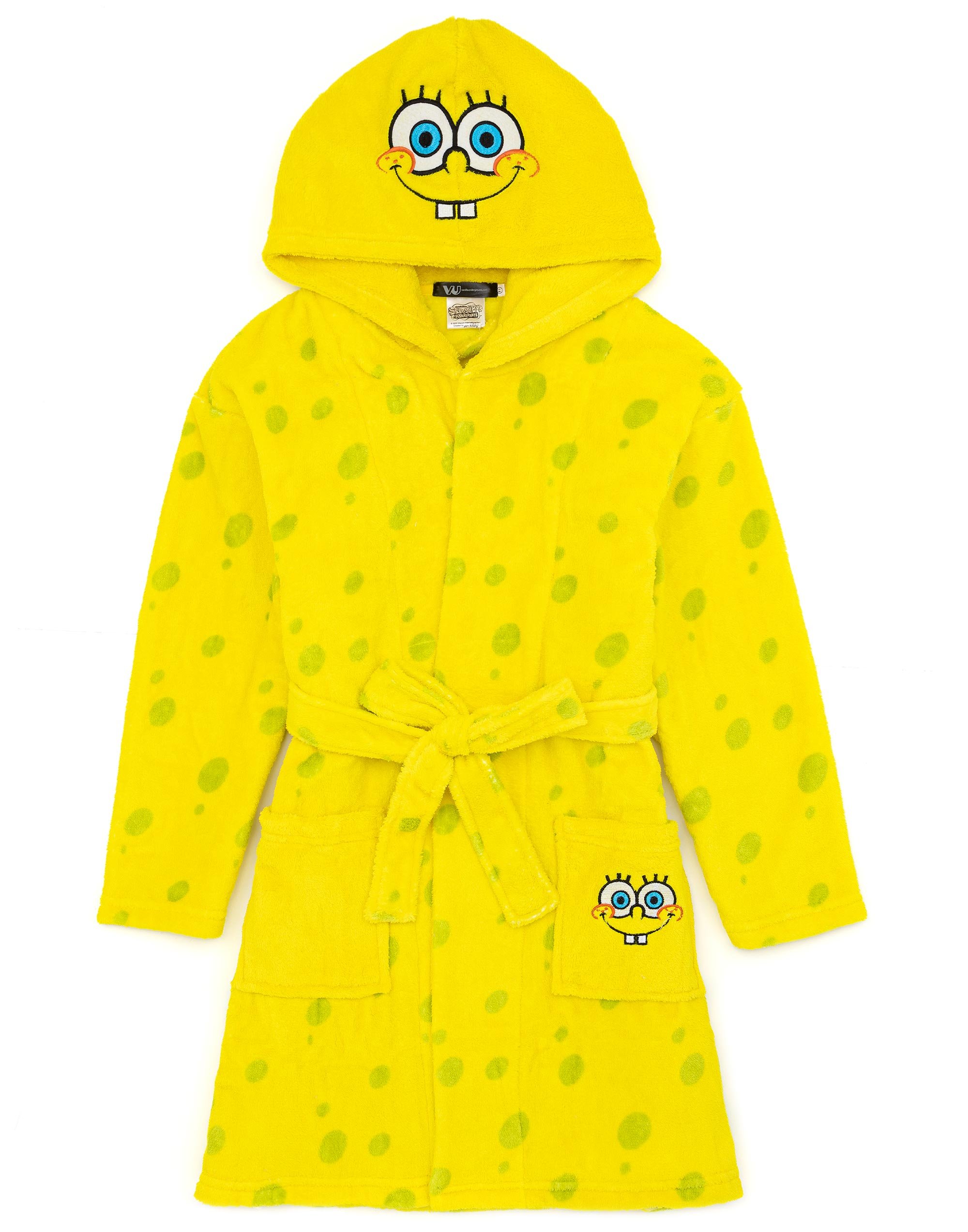 SpongeBob SquarePants Kids Unisex Bathrobe 11-12 Years - Yellow