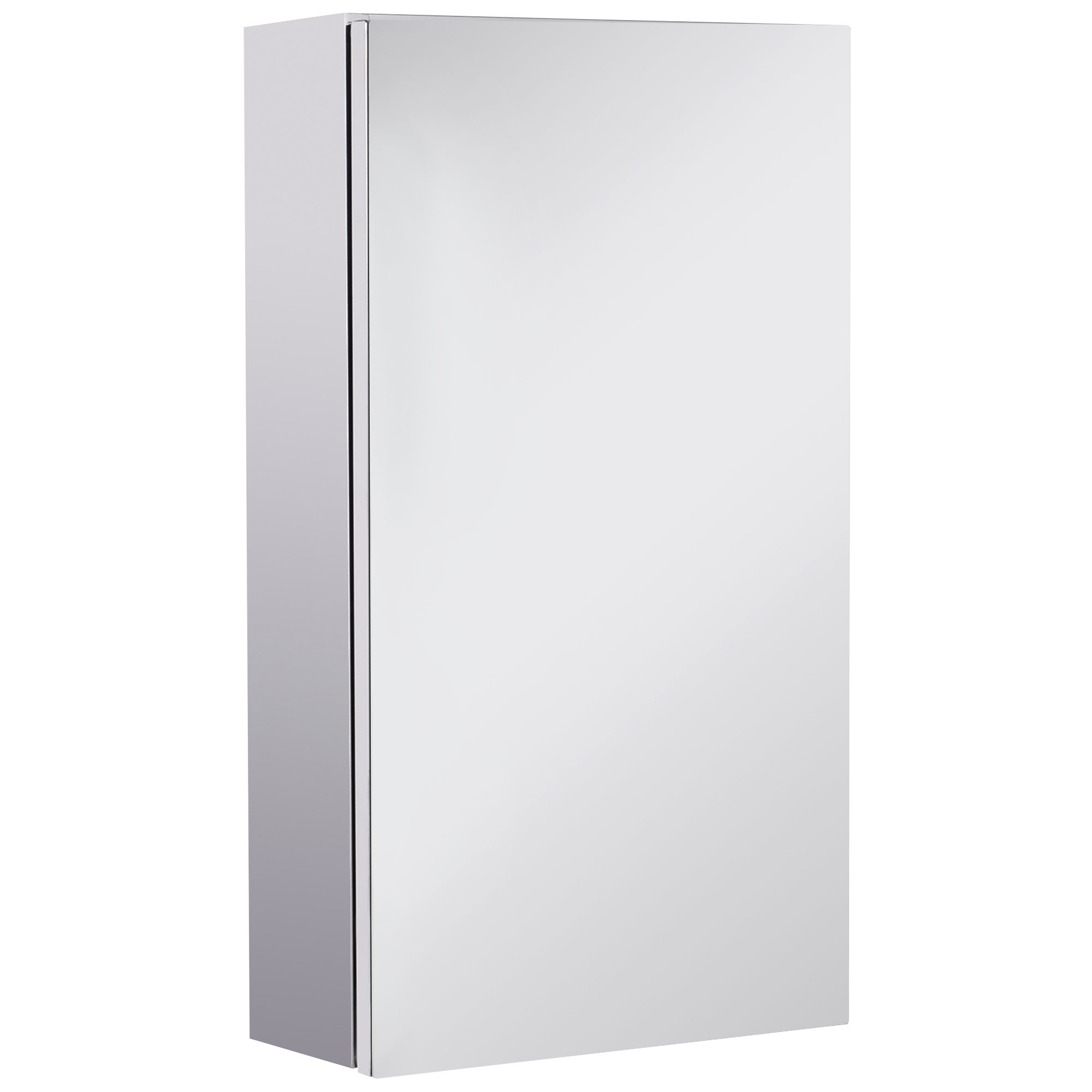 HOMCOM Stainless Steel Wall Mounted Bathroom Mirror Cabinet - silver