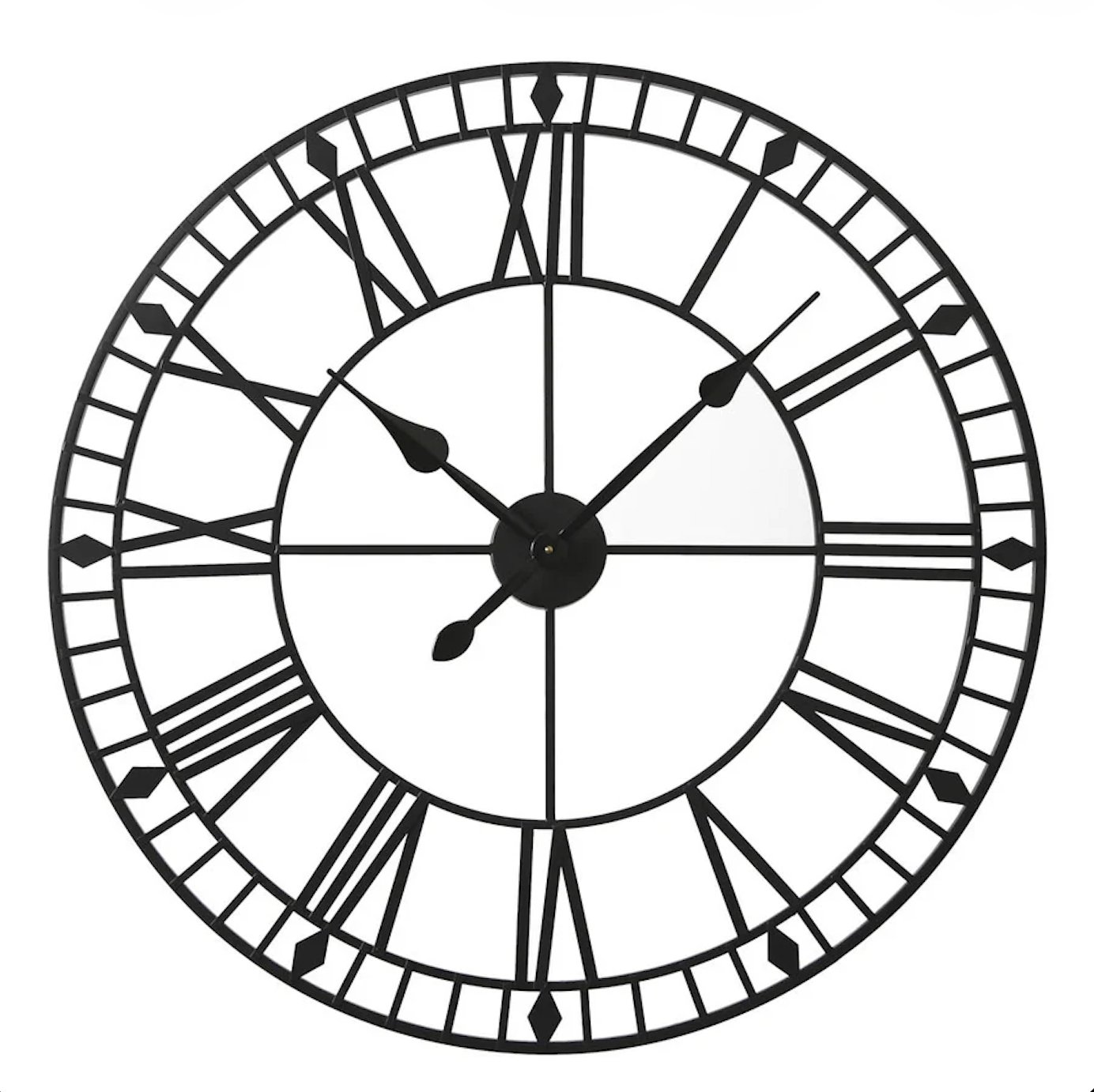 HomeGardenDirect EOS 80x80 Wall Clock - Black