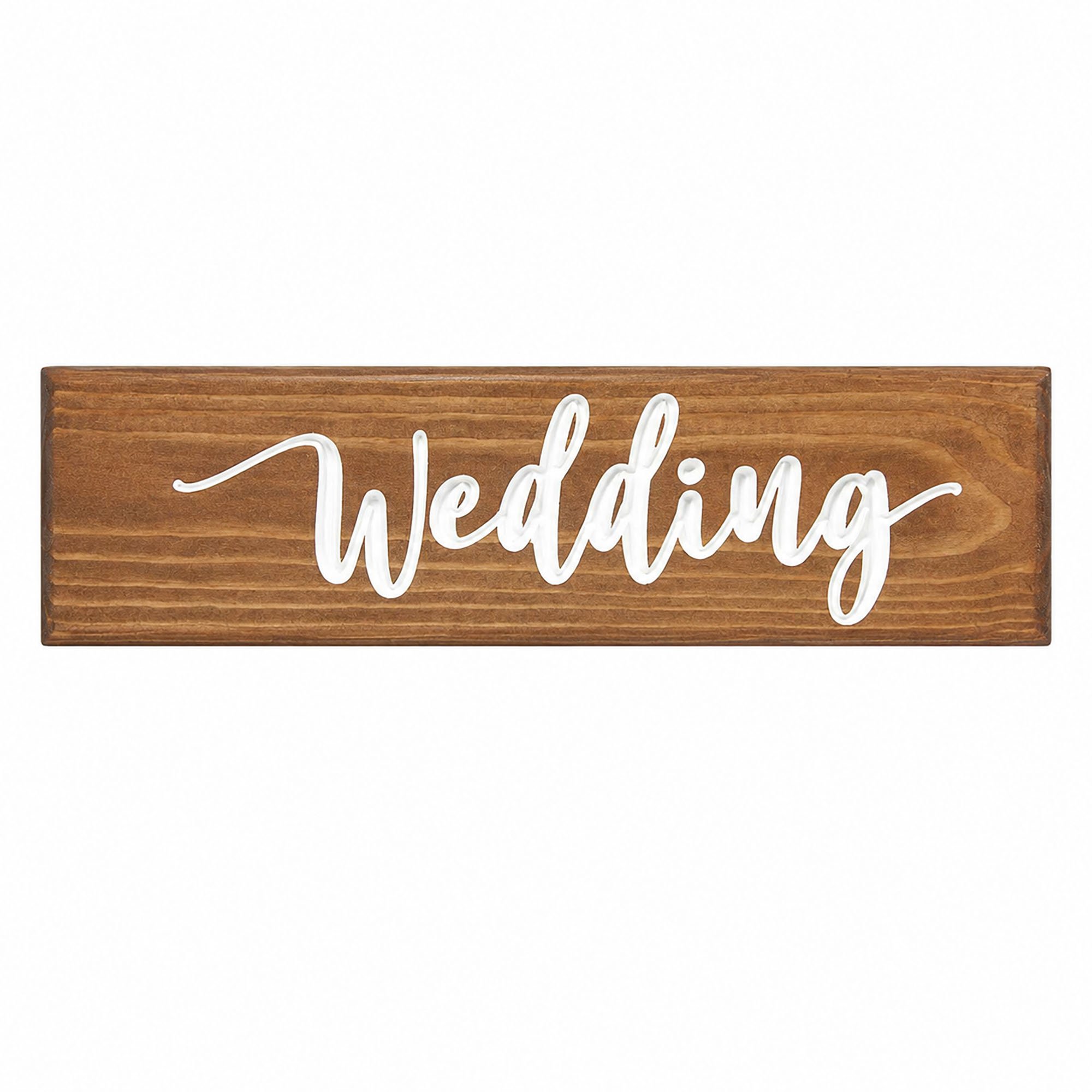 Peak Heritage Engraved Wooden Wedding Sign - L40cm - Wedding
