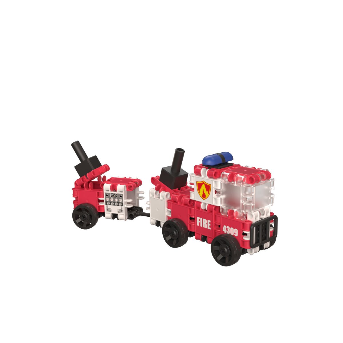 Clics Bucket Fire Edition STEM Building Set Childrens Construction Toy - Age 6+