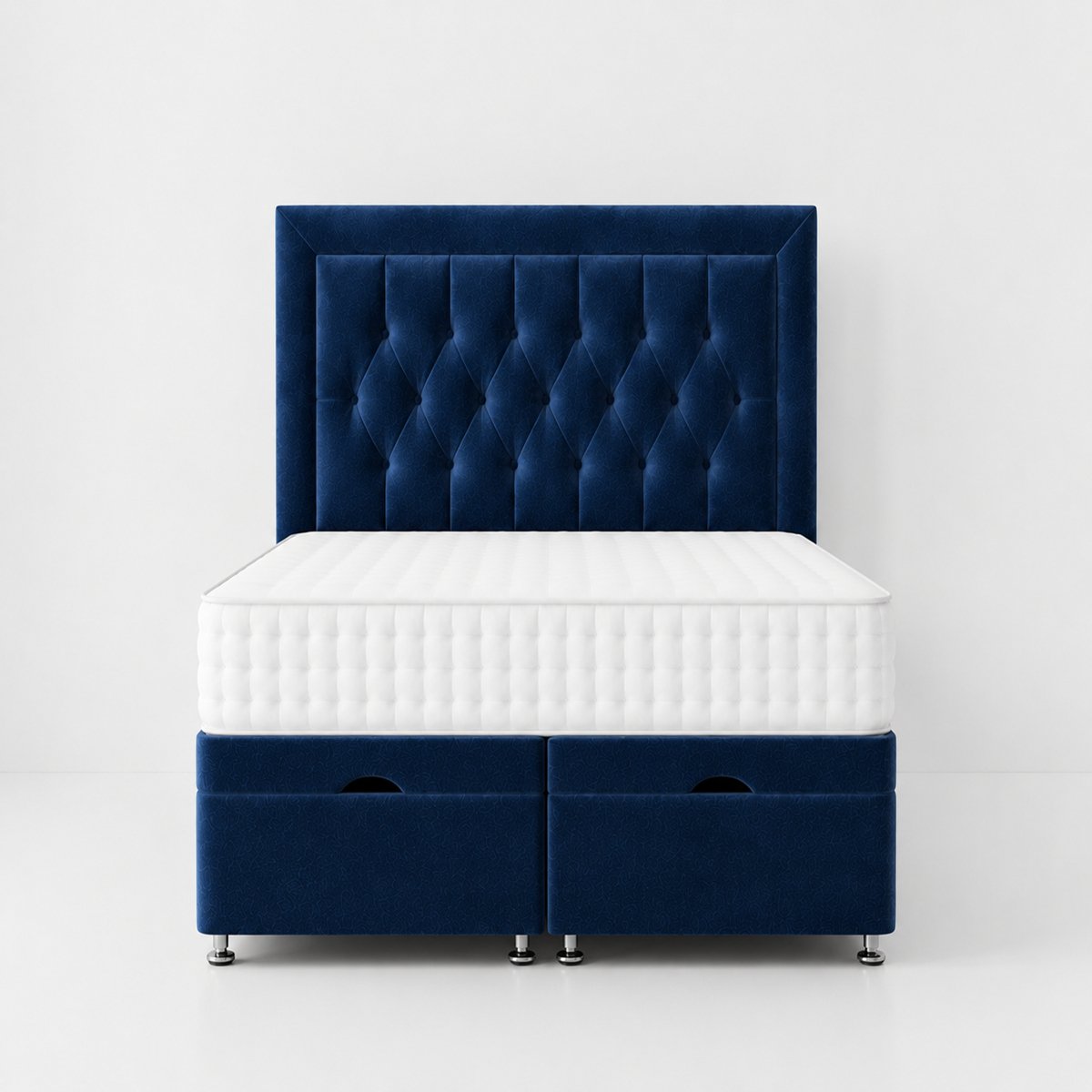 Comfy Deluxe  Cassie 4ft6 Double  End Lift Ottoman Bed Set - Blue