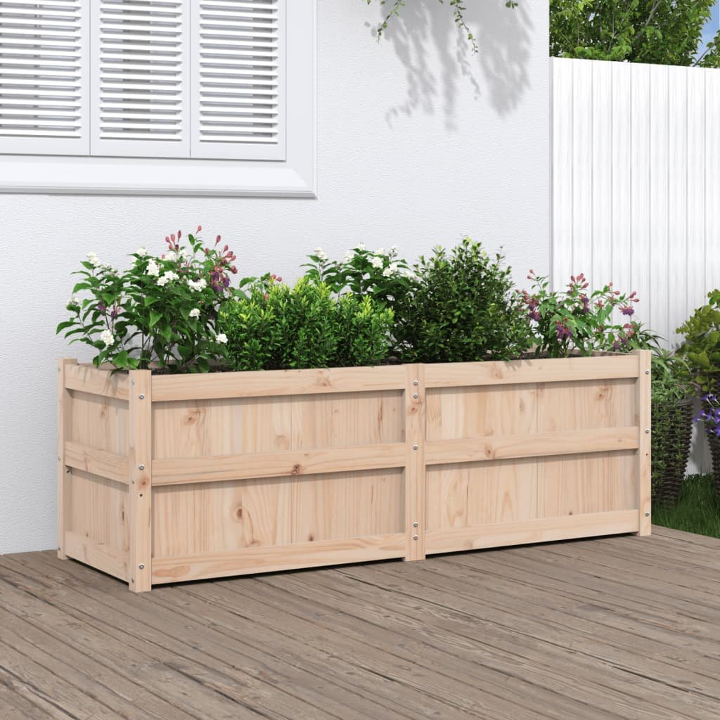 Walplus Wood Garden Planter - 150 x 50 x 50 cm