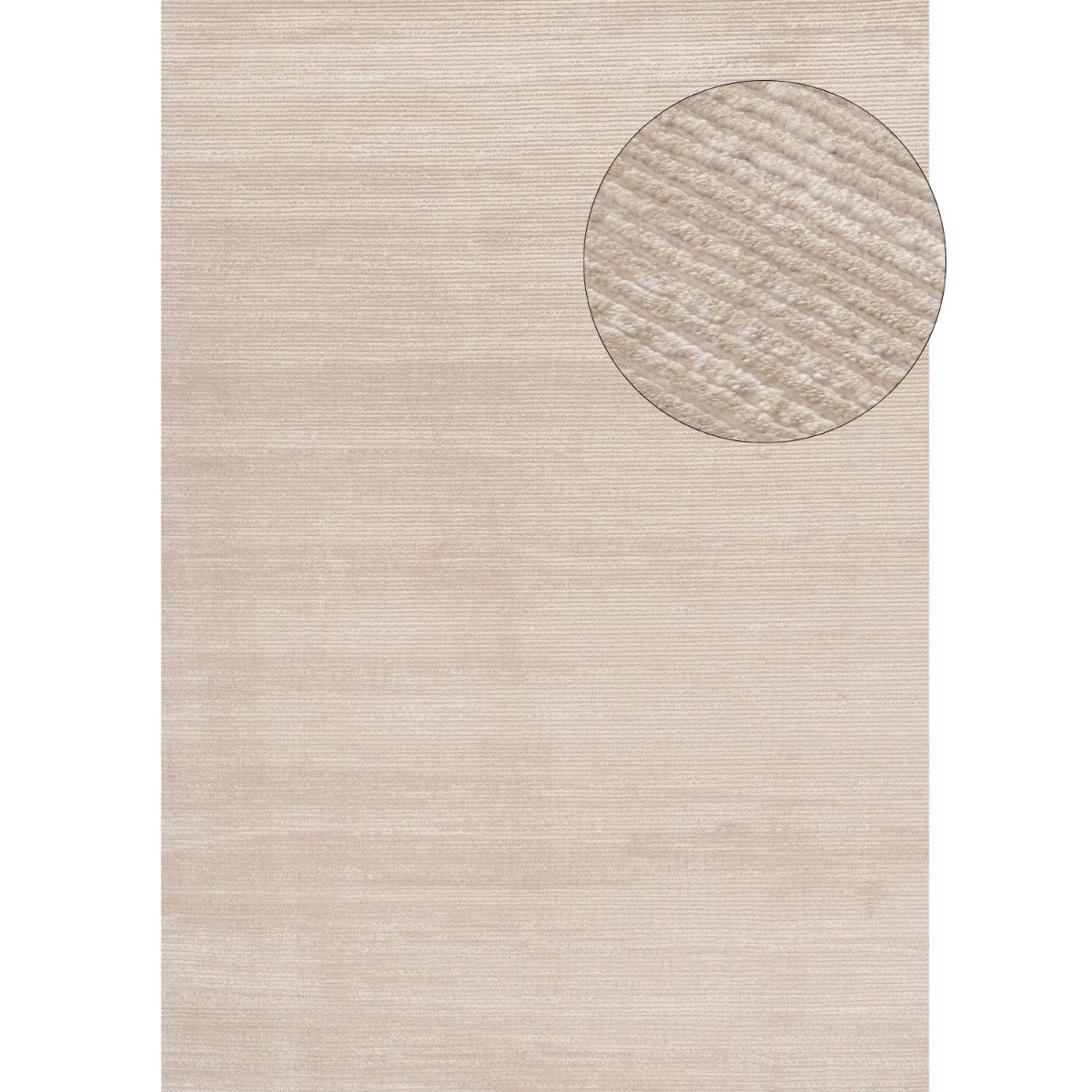 The Rugs Beige Carmel Modern Striped Rug - 80 x 150cm