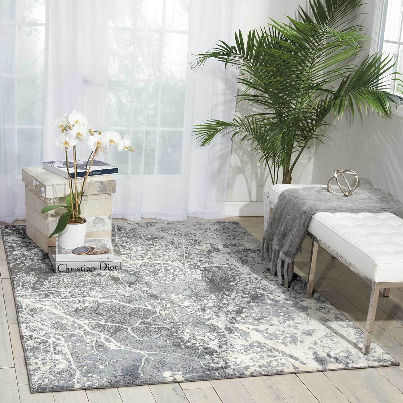 Mega Flooring Grey Modern Abstract Rug - 160 x 221cm