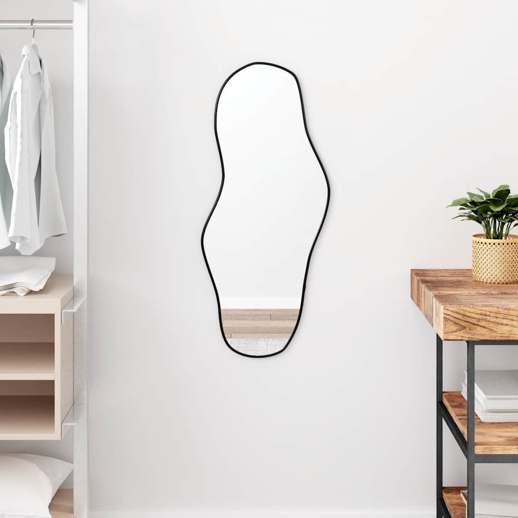 Walplus Glass Wall Mirror - Black - 80 x 35 cm
