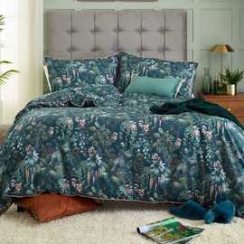 Deyongs Tropical Leaves Floral Printed Duvet Set - Single