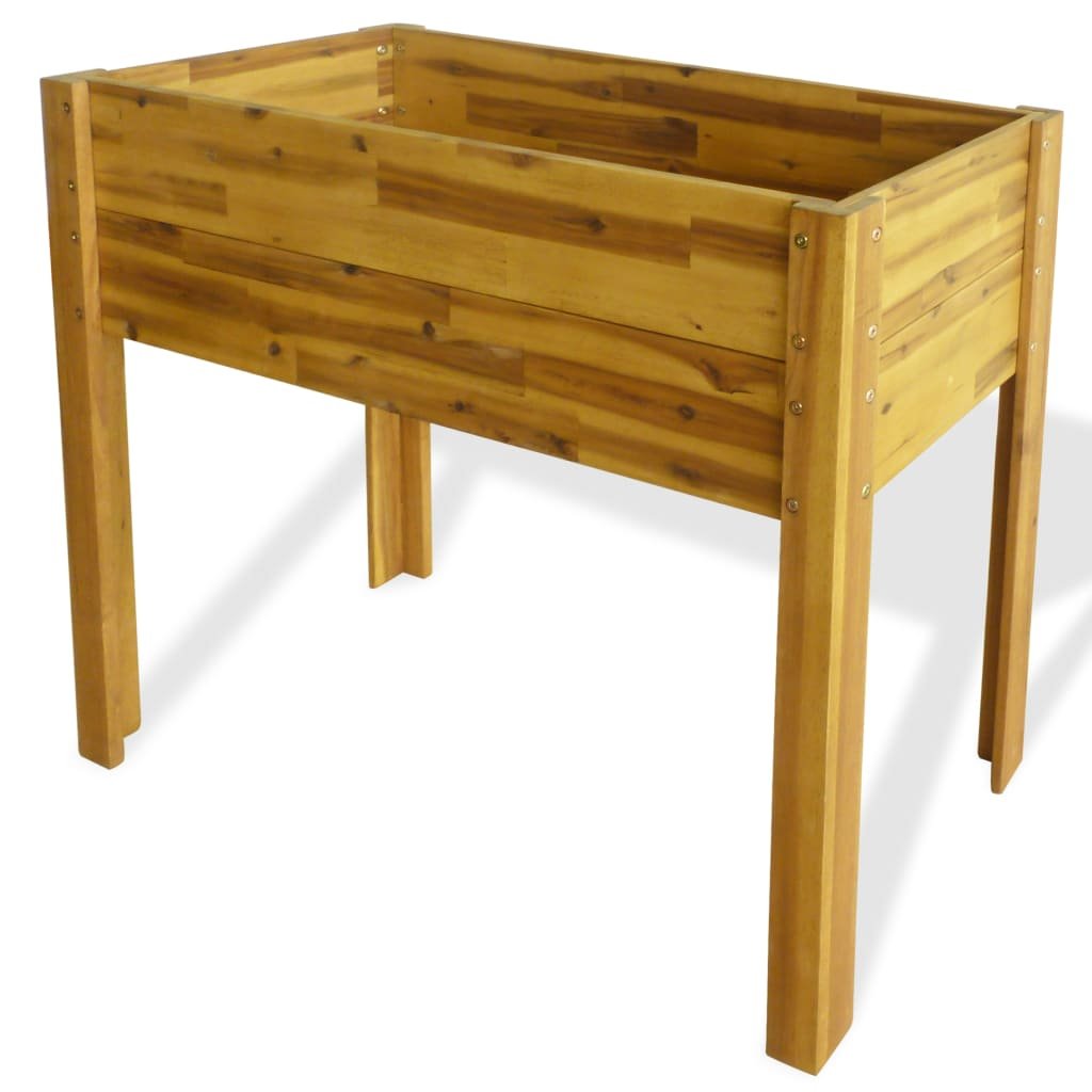 Walplus Acacia Wood Raised Garden Bed - 100 x 40 x 84 cm