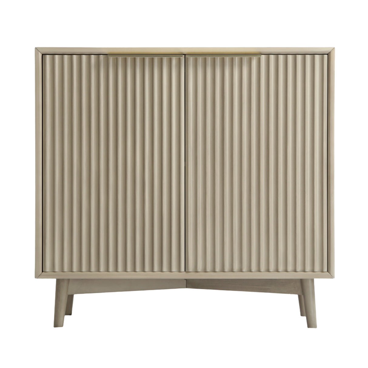 HomeGardenDirect Monza Fluted 2 Door Sideboard with Fluted Panels - Pale Ash