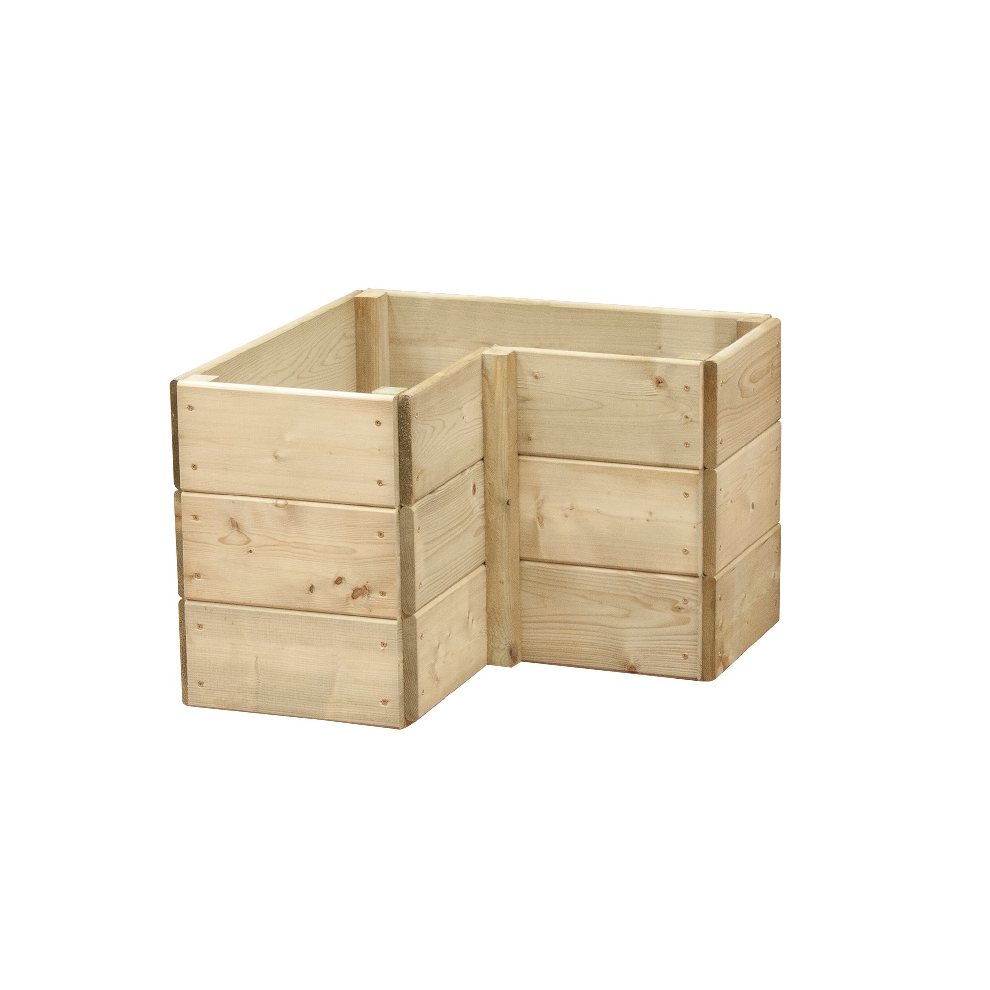 Greena Corner Wooden Raised Bed - 60 x 60cm, 45cm High