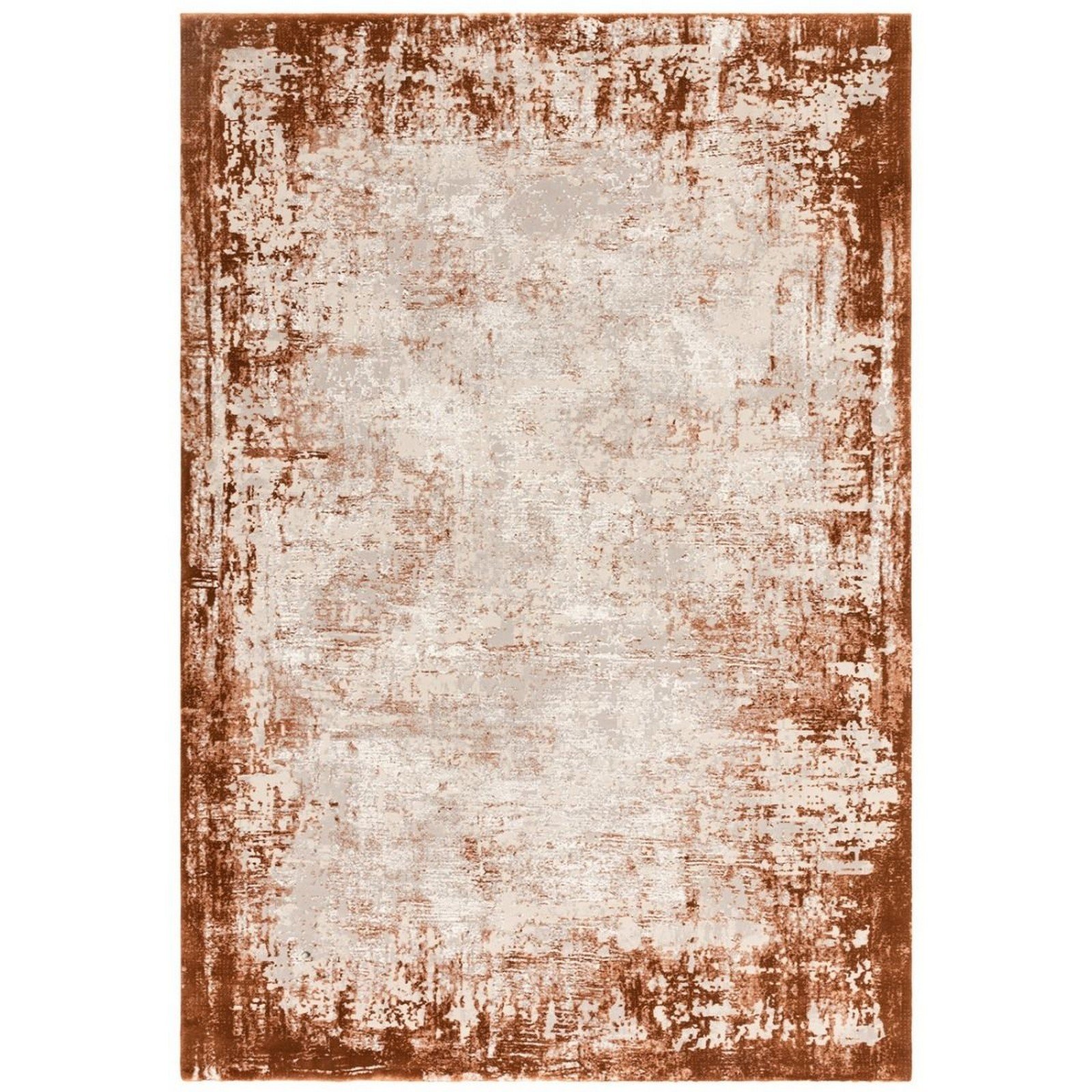 Mega Flooring Orange Modern Abstract Rug - 120 x 170cm