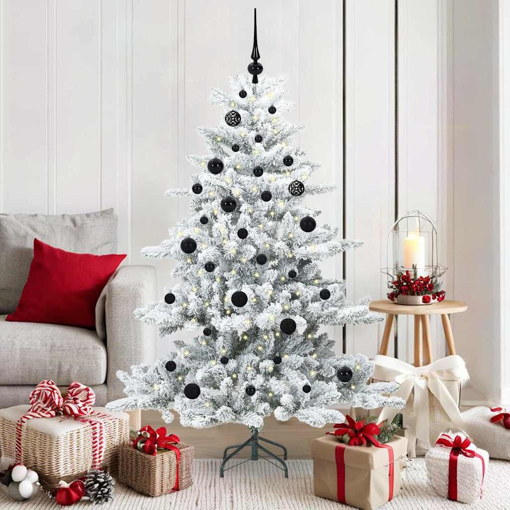 Walplus 150 LED Mini Lights Hinged Artificial Christmas Tree - White - 150 cm