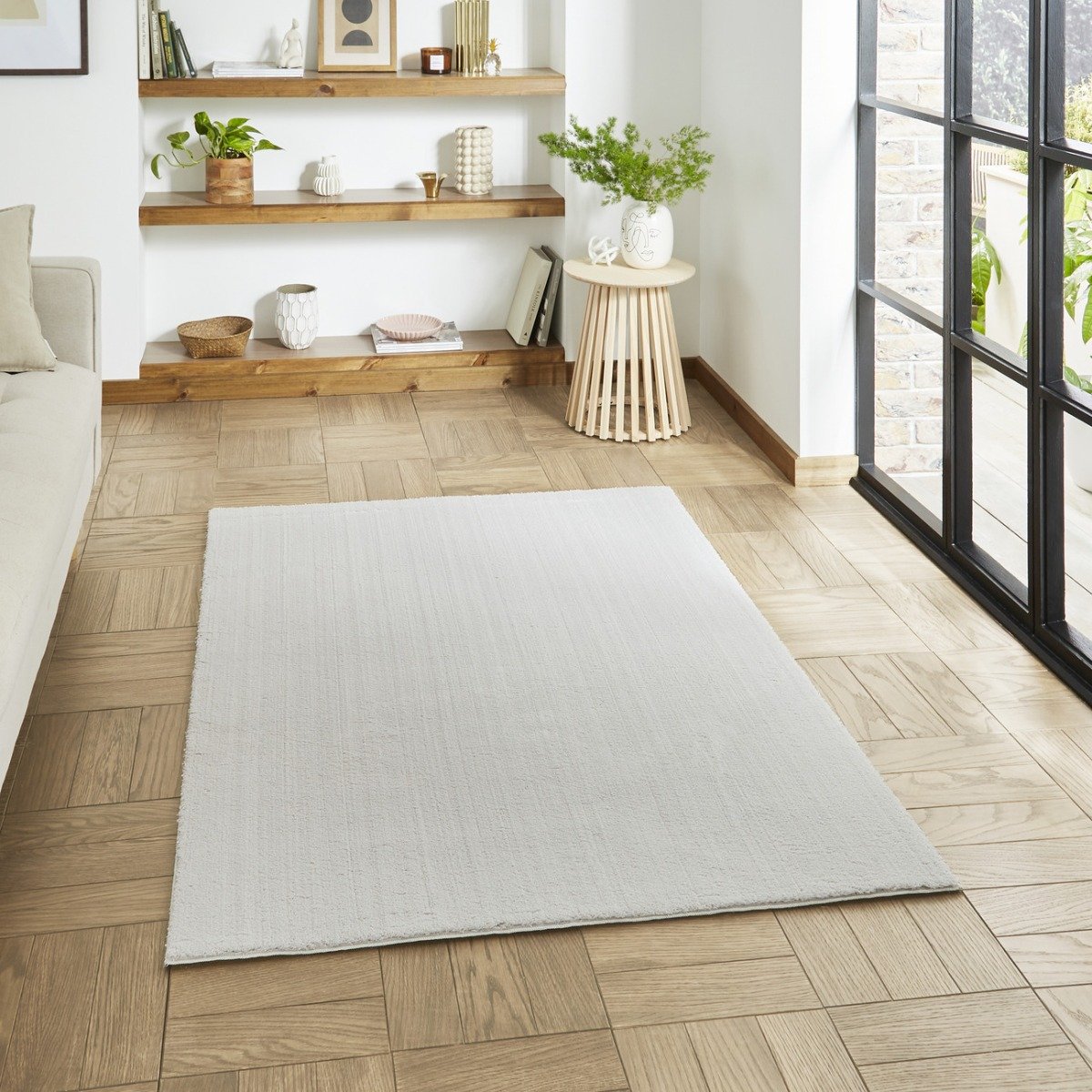 Mega Flooring Grey Shaggy Plain Rug - 160 x 230cm