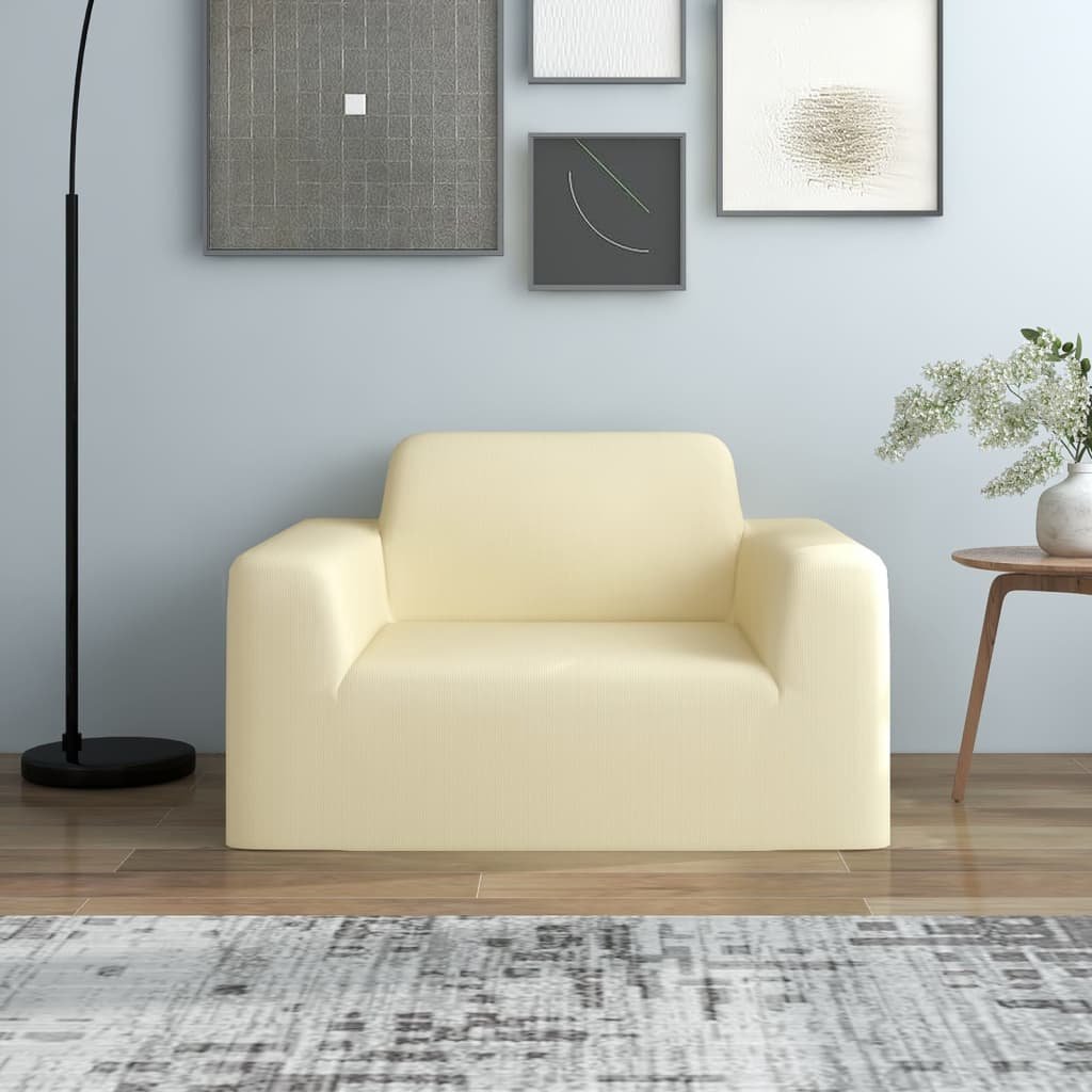 Walplus Polyester Stretch Couch Slipcover Jersey - Cream