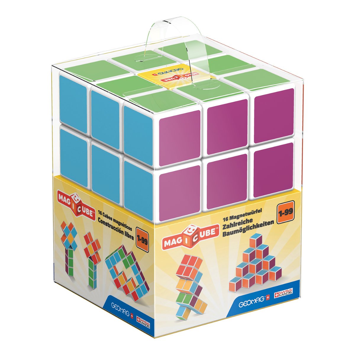 Geomag Magicube Free Building Magnetic Block Construction Play Set - 16 Piece