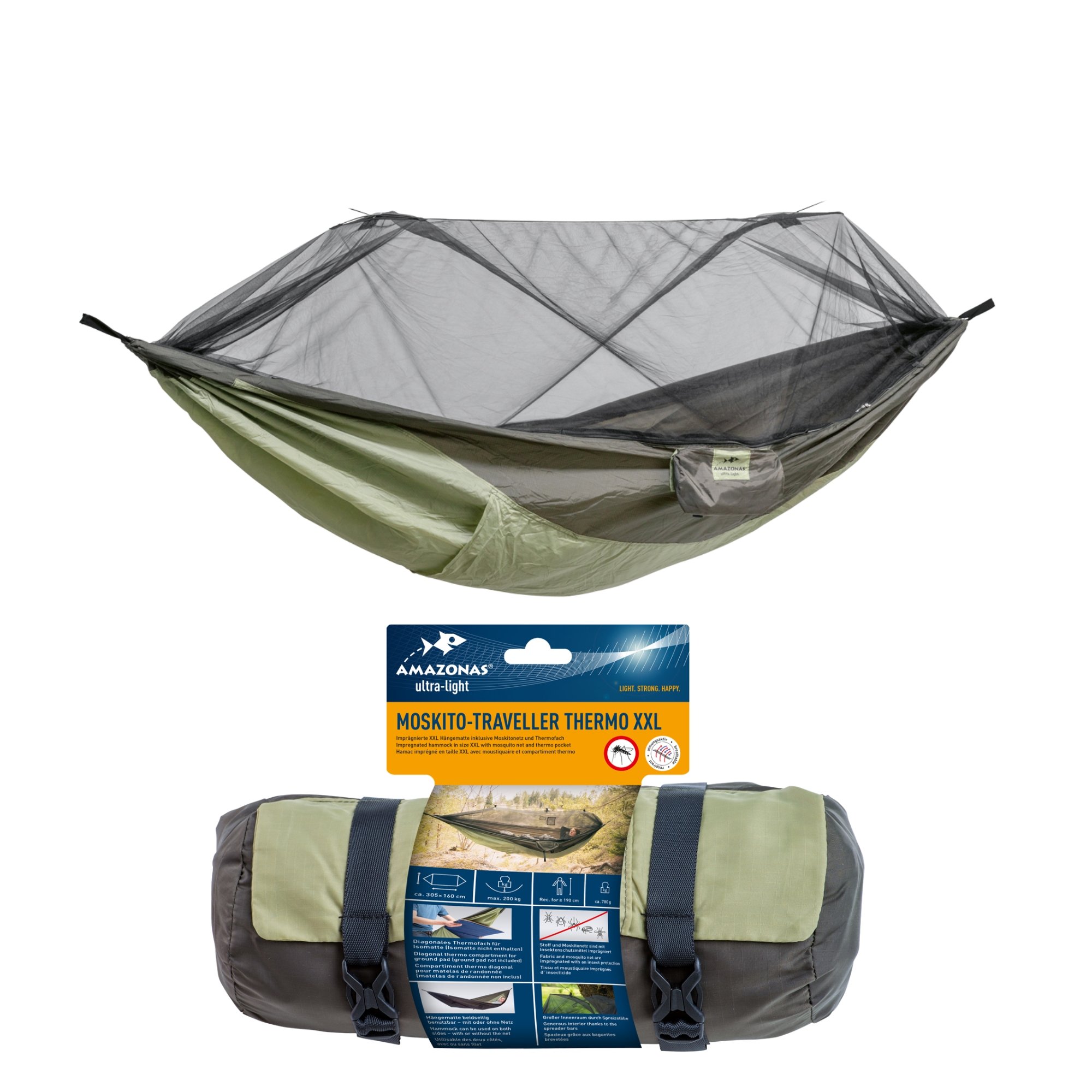 Amazonas Traveller Thermo XXL Ultralight Travel Hammock - Green