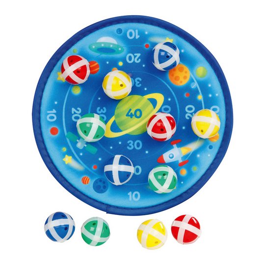 Goki Space Game Hook & Loop 12 Sticky Balls Activity Set