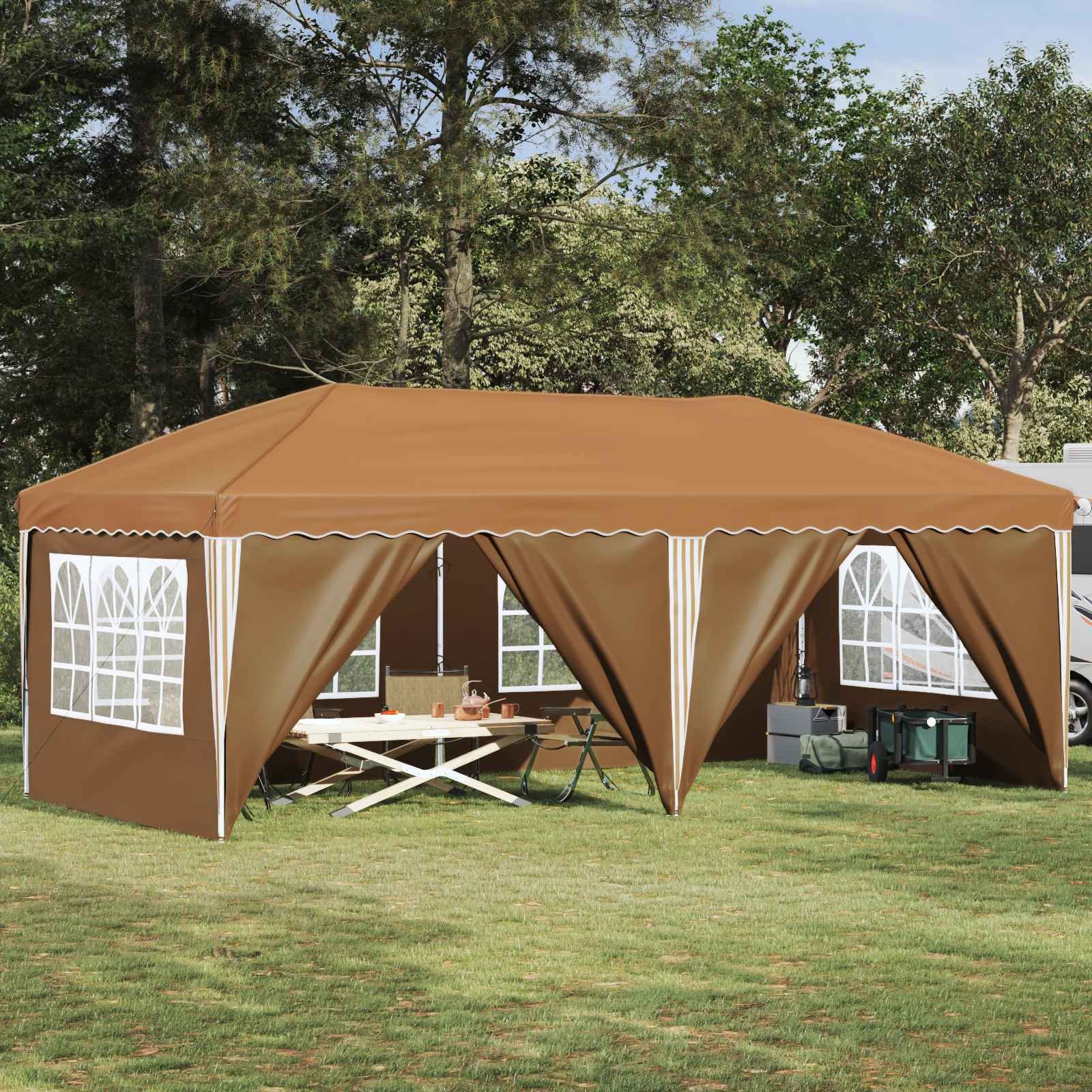 Walplus 575 x 288 x 245 cm Garden Pop-up Party Tent - Beige
