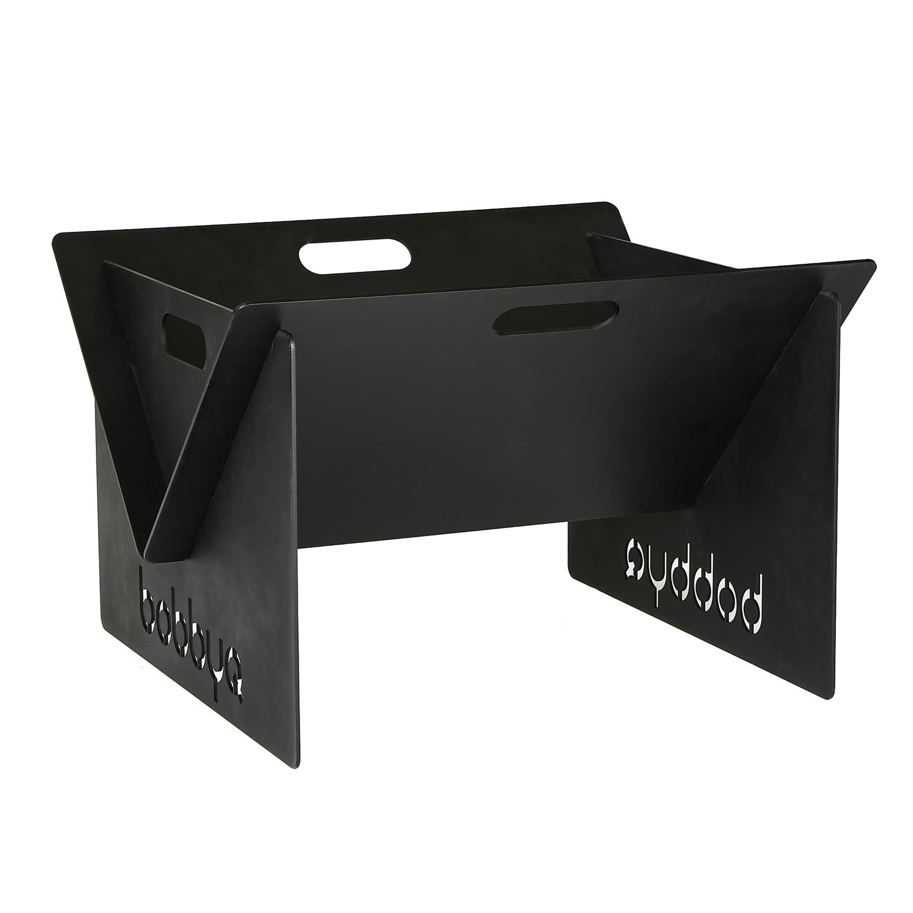 BobbyQ Portable Flat Pack Fire Pit - Black