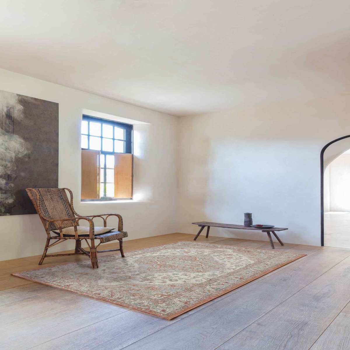 Mega Flooring Grey Traditional Abstract Rug - 135 x 200cm