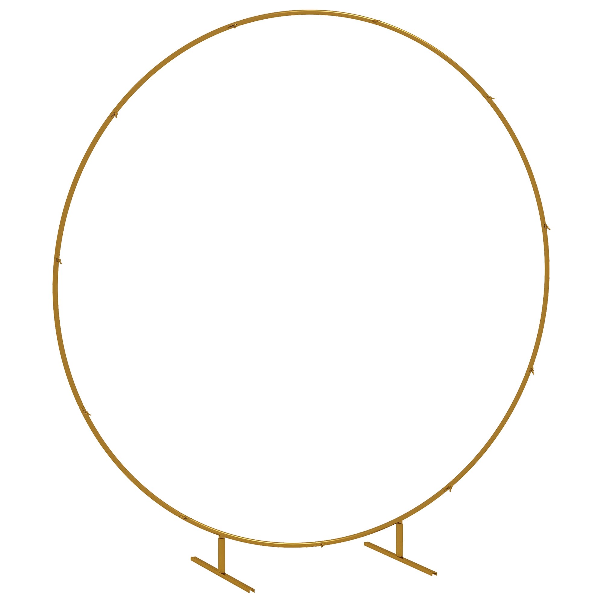 Outsunny Circle Metal Balloon Arch Stand Kit - Gold